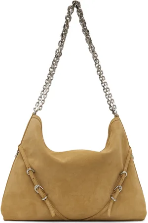 Givenchy Moyen sac à chaîne brun clair à ferrures Voyou