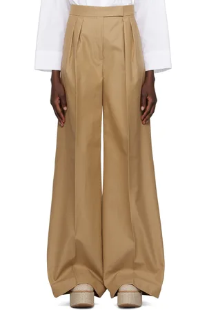 Max Mara Pantalon Corte brun clair