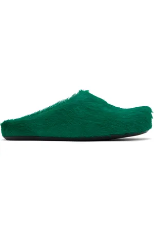 Marni Flâneurs de style sabots à enfiler Fussbett verts