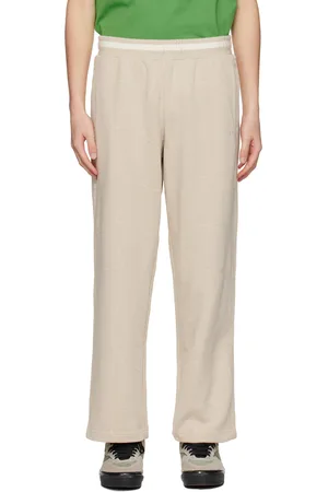 DIME Pantalon de survêtement blanc cassé à surpiqûres