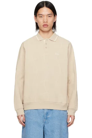 DIME Polo beige à surpiqûres
