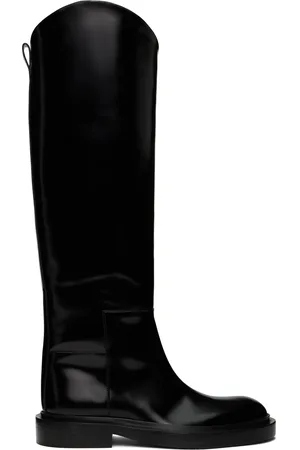 Jil Sander Bottes hauteur genou noires