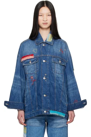 Marni Blouson surdimensionné bleu en denim