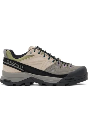Salomon Baskets X-Alp gris et kaki en cuir
