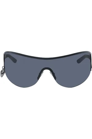 Acne Studios Lunettes de soleil noires en métal