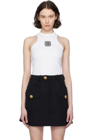 Balmain Débardeur blanc à logo rétro