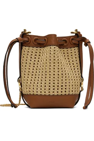 Chloé Micro sac seau beige et brun