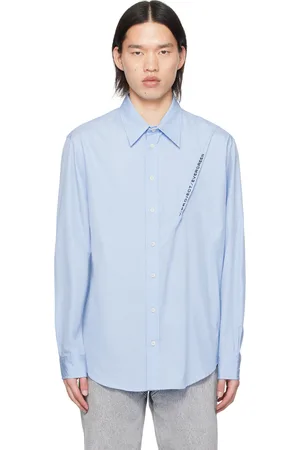 Y / PROJECT Chemise bleue à couture pincée - Evergreen