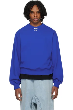Ader Error Pull molletonné Langle bleu
