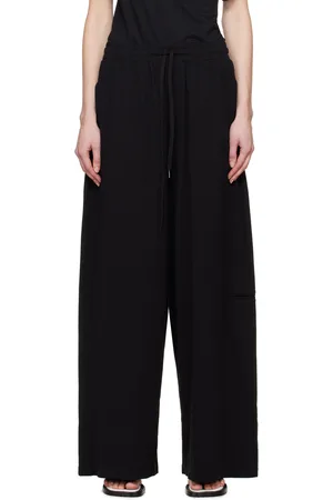 Maison Margiela Pantalon de détente noir à cordon coulissant