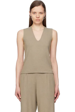 Leset Gilet taupe en jersey Lauren