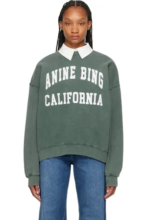 ANINE BING Pull molletonné Miles vert