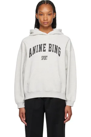 ANINE BING Pull à capuche Harvey gris