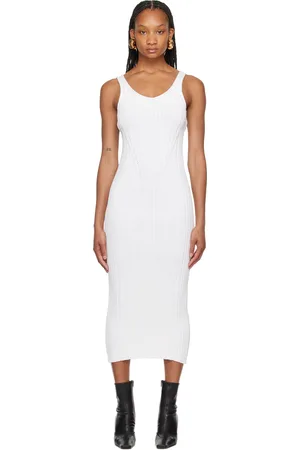 Khaite Robe midi Ottilie blanche