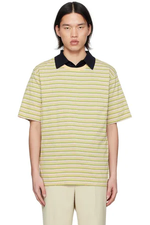 Auralee T-shirt multicolore à col ras du cou