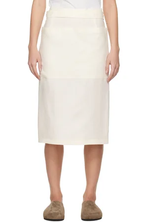 The Row Jupe midi Lulli blanc cassé