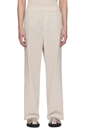 Ami Pantalon beige à taille élastique