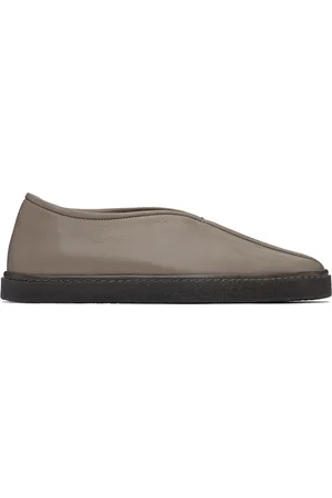 LEMAIRE Chaussures à enfiler grises à passepoils exclusives à SSENSE
