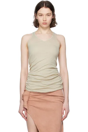 Rick Owens Débardeur étagé Ziggy Banana blanc cassé