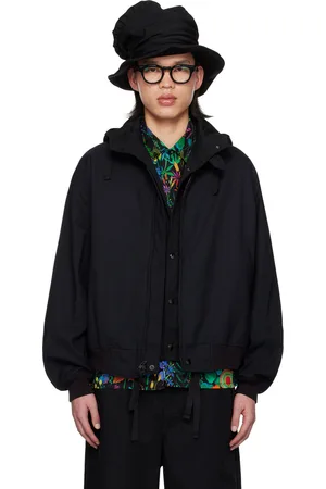 ENGINEERED GARMENTS Blouson aviateur bleu marine à col droit
