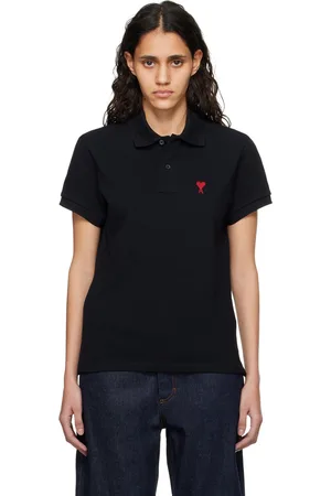 Ami Polo noir à logo Ami de cœur