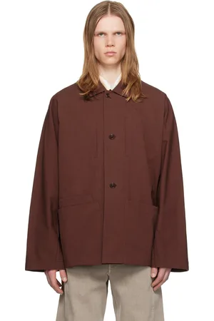 LEMAIRE Blouson bourgogne à simple boutonnage