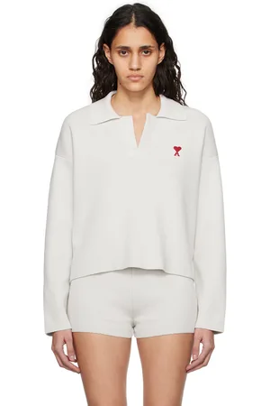 Ami Pull gris à logo Ami de cœur