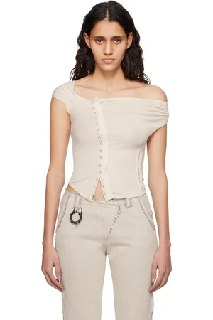 Hyein Seo Débardeur beige exclusif à SSENSE