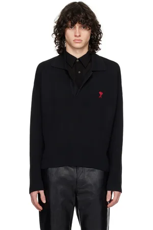 Ami Polo noir à logo Ami de cœur