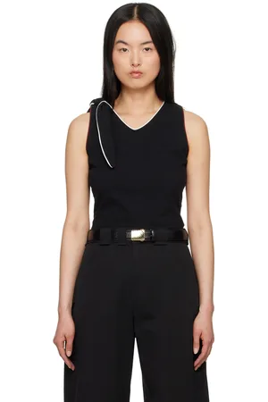 LEMAIRE Débardeur noir à sangle de style foulard