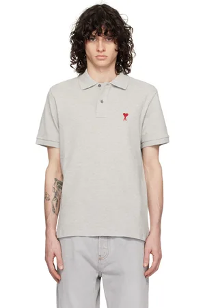 Ami Polo gris à logo Ami de cœur
