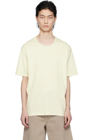 LEMAIRE T-shirt jaune à encolure arrondie