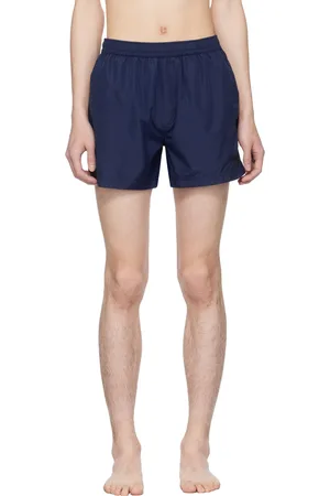 Ermenegildo Zegna Maillot de bain bleu marine à cordon coulissant