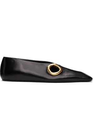Jil Sander Ballerines noires à œillet