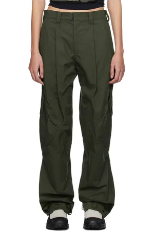 Hyein Seo Pantalon kaki à poches à rabat