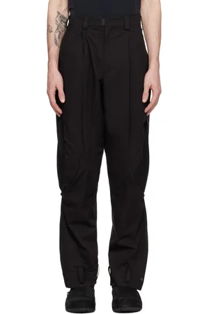 Hyein Seo Pantalon cargo noir à poches à rabat