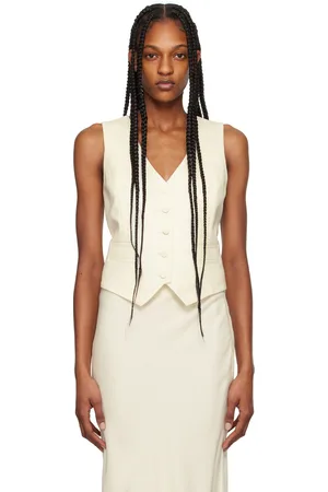 GABRIELA HEARST Gilet Coleridge blanc cassé