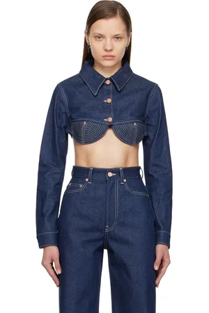 Jean Paul Gaultier Blouson écourté indigo en denim