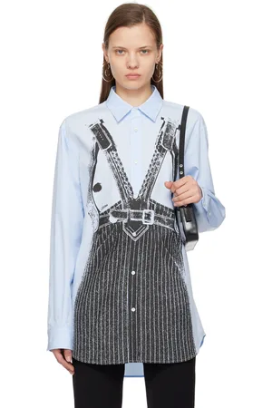 Jean Paul Gaultier Chemise bleue à image trompe l