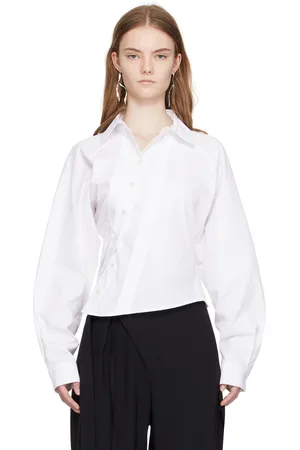 Jade Cropper Chemise asymétrique blanche