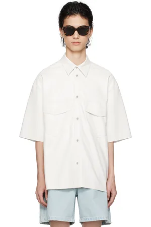 Nanushka Chemise Mance blanche en cuir synthétique