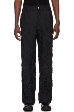 Spencer Badu Pantalon froissé noir
