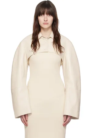 Nanushka Blouson Brisia blanc cassé en cuir reconstitué