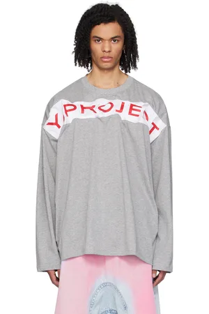 Y / PROJECT T-shirt à manches longues drapé gris
