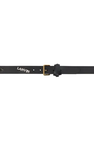 Lanvin Ceinture noire en cuir à épingles édition Future