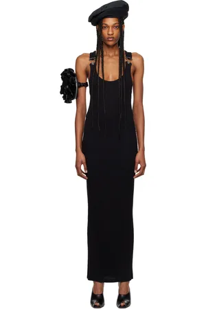 Jean Paul Gaultier Robe longue noire à bretelles - Très Gaultier