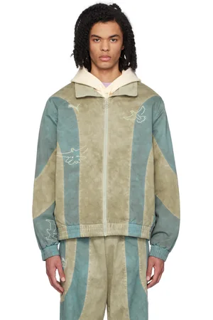 KIDSUPER STUDIOS Blouson de survêtement vert et bleu édition PUMA