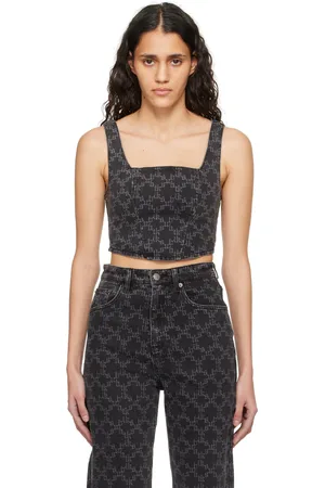 KSUBI Débardeur Merge noir en denim