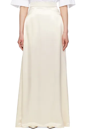 Jil Sander Jupe longue trapèze blanche
