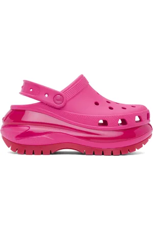 Crocs Sabots roses à semelle Mega Crush
